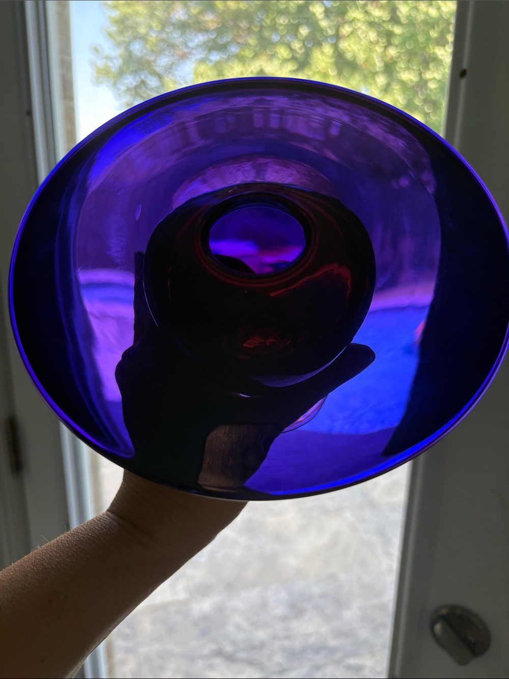 Handblown Purple Decorative Vase - Home Art - Picture 3 of 5